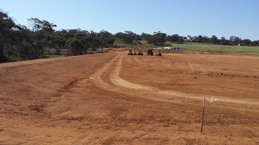 2ha wetland in the early construction phases 